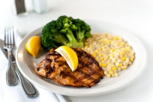 A plate of food from Luckys Cafe