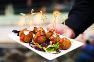 a plate of an appetizer from cater dallas