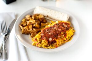 A breakfast spread from Luckys