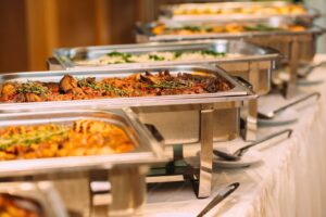 drop-off catering set up in dallas