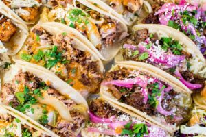 An assortment of tacos